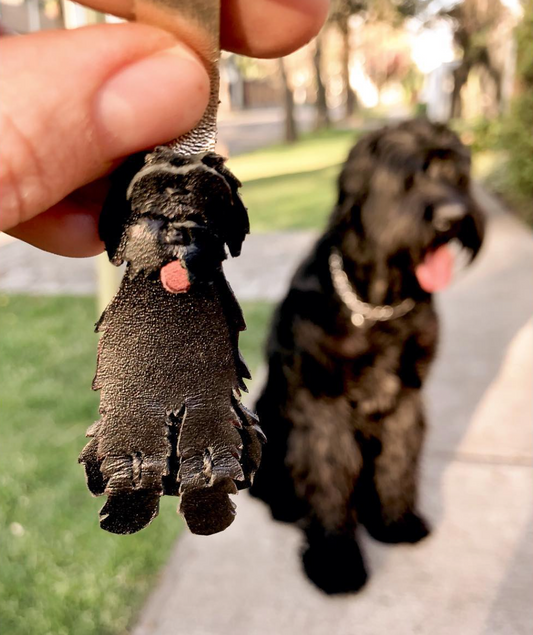Llavero de schnauzer gigante negro
