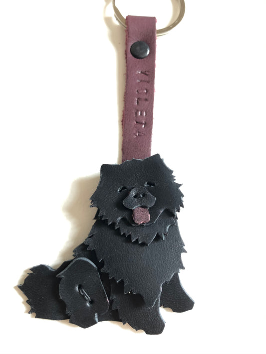 Llavero de chow chow negro